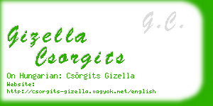 gizella csorgits business card